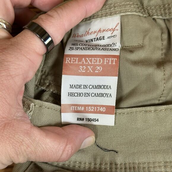 Weatherproof Vintage Flex Utility Pants Men’s Size 32x29 Relaxed Fit Stretch - Picture 4 of 14